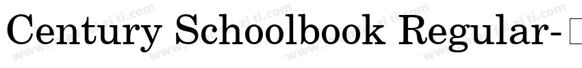 Century Schoolbook Regular字体转换